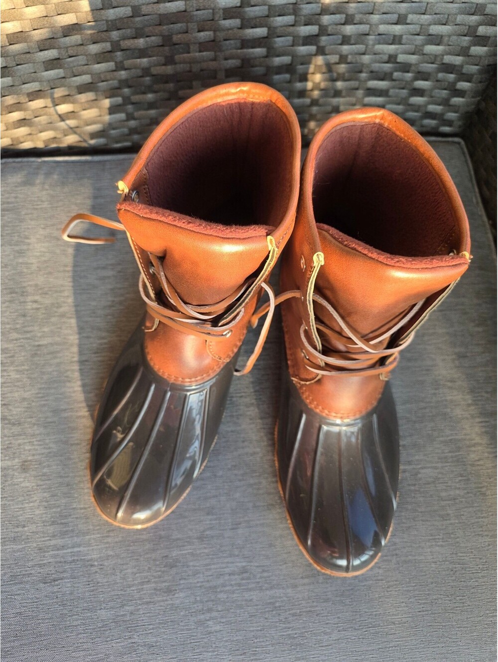 Boots London Fog Mens Brown Duck Boots Size 10 m Waterproof Winter Rain Shoes